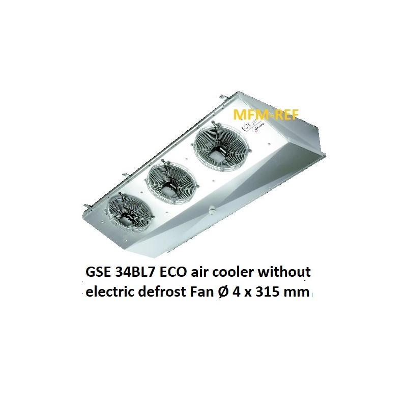 GSE34BL7 ECO Modine tecto refrigerador, espaçamento entre as aletas 7m