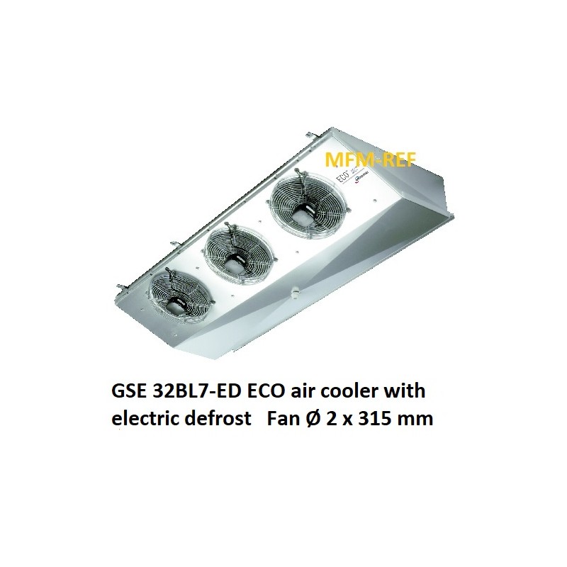 GSE32BL7-ED ECO Modine tecto refrigerador, espaçamento : 7 mm