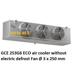 GCE 253G6 ECO refrigerador de ar sem espaçamento de aletas de descongelamento eléctrico: 6 mm