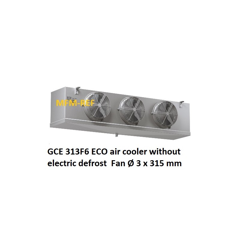 Modine GCE 313F6 ECO Evaporador espaçamento entre as aletas: 6 mm