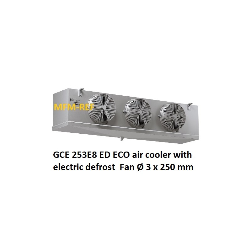 GCE 253E8 ED ECO air cooler with electric defrost fin spacing: 8mm
