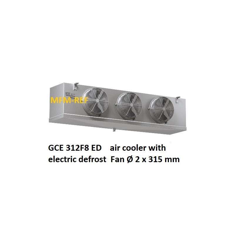 GCE 312F8 ED ECO luchtkoeler met elektrische ontdooiing lamel: 8 mm