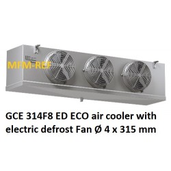 GCE 314F8 ED ECO air cooler with electric defrost fin spacing: 8 mm