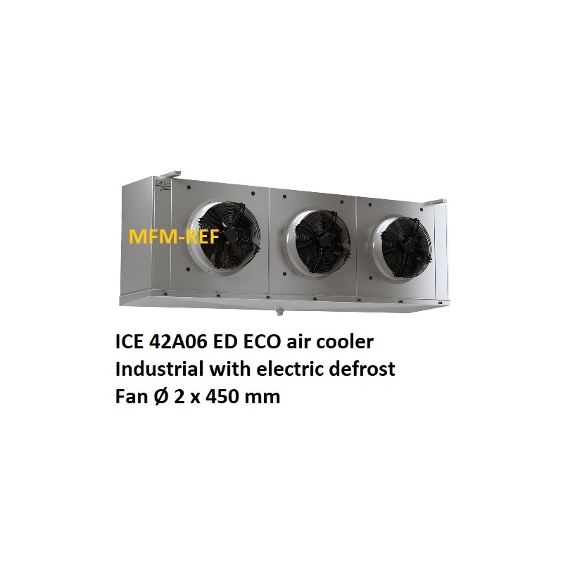 ECO:ICE42A06DE industrial evaporador espaçamento entre as aletas: 6 mm