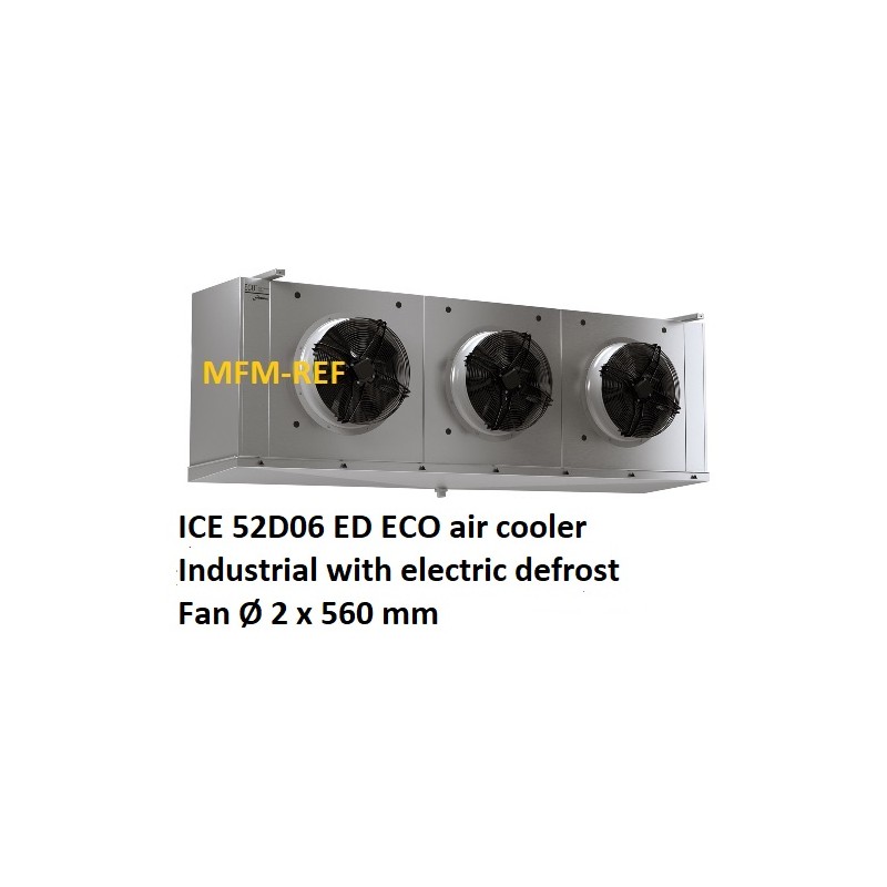 ICE 52D06 DE: ECO air cooler Industrial fin spacing: 6 mm, formerly Luvata