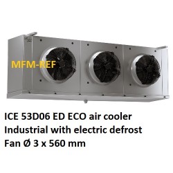 ICE53D06DE ECO industrial evaporador teto espaçamento entre aletas 6mm