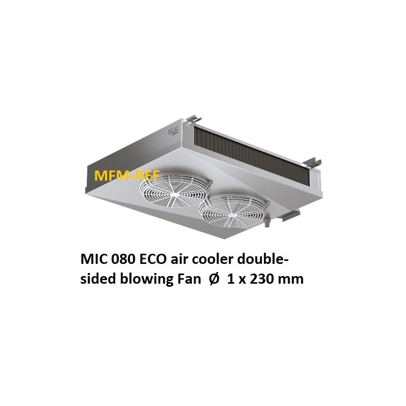 MIC 080 ECO double-throw air cooler Fin spacing: 4,5 / 9 mm