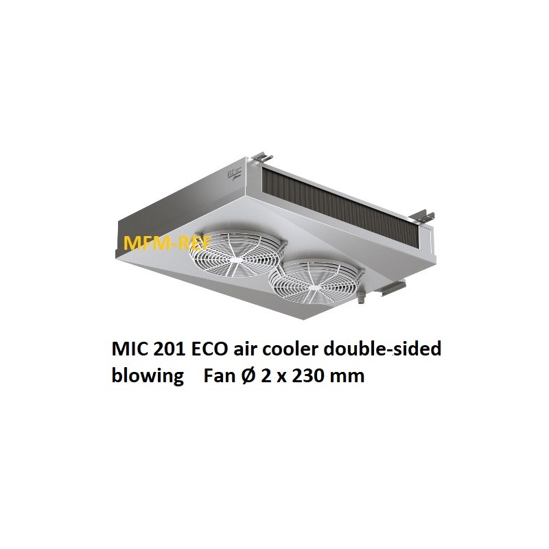 MIC 201 ECO double-throw air cooler Fin spacing: 4,5 / 9 mm