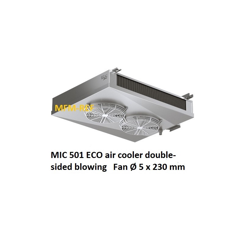 MIC 501 ECO double-throw air cooler Fin spacing: 4,5 / 9 mm