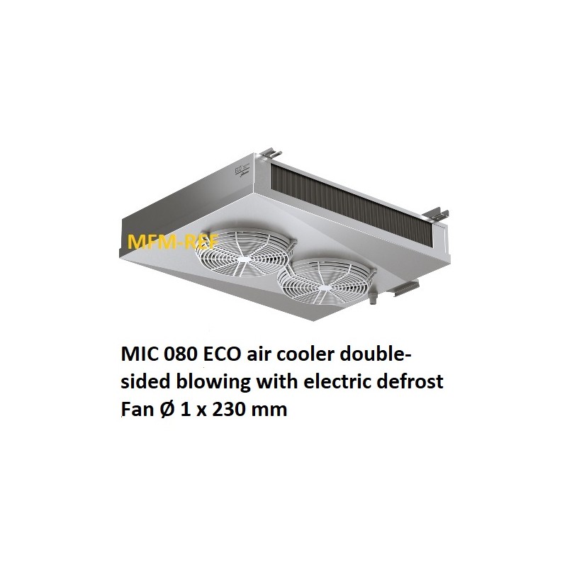 MIC 080 ED ECO double-throw air cooler Fin spacing: 4,5 / 9 mm