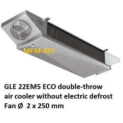 GLE 22EM5 : ECO double-throw Luftkühler Lamellenabstand: 5 mm