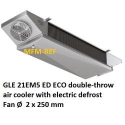 GLE 21EM5 ED: ECO double-throw air cooler Fin spacing: 5 mm