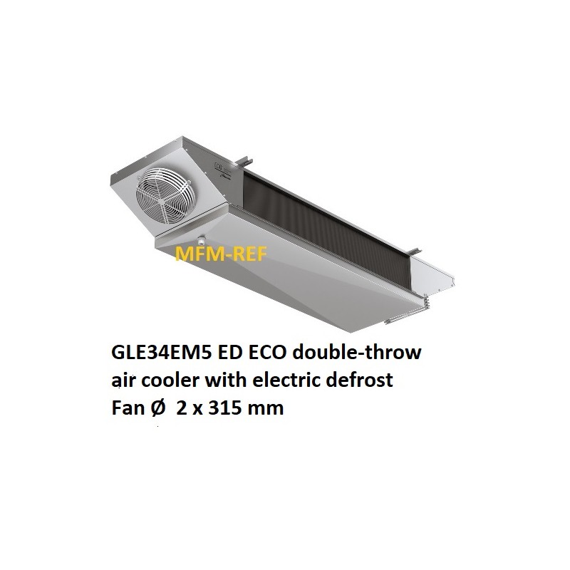 GLE 34EM5 ED: ECO double-throw air cooler Fin spacing: 5 mm