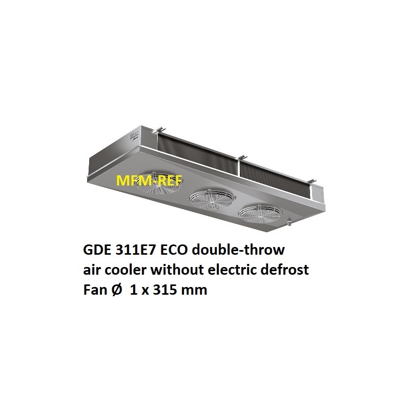 GDE 311E7 ECO enfriador de aire de doble banda espaciamiento Fin: 7 mm