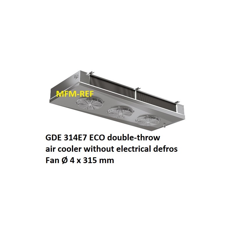 ECO: GDE 314E7 enfriador de aire de doble banda espaciamiento Fin: 7 mm