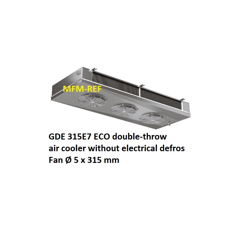 ECO: GDE 315E7 double-throw Luftkühler Lamellenabstand: 7 mm