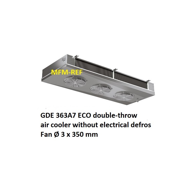 ECO: GDE 363A7 enfriador de aire de doble banda espaciamiento Fin: 7 mm