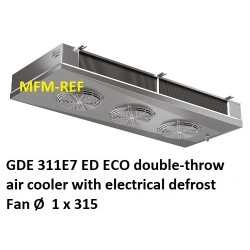 GDE 311E7 ED ECO refroidisseur d'air à double jet d'ailettes: 7 mm avec dégivrage électrique