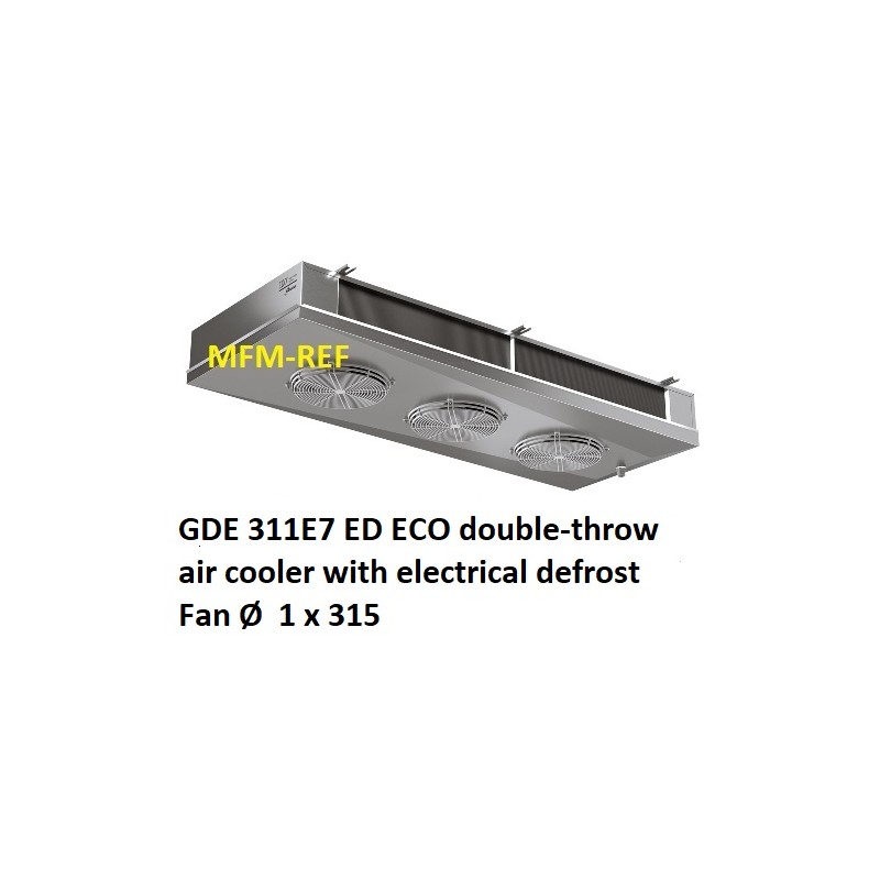 ECO: GDE 311E7 ED double-throw Luftkühler Lamellenabstand: 7 mm