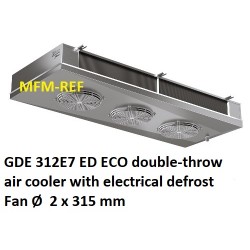 GDE 312E7 ED ECO refrigerador de ar lados lance Fin: 7 milímetros com descongelação eléctrica