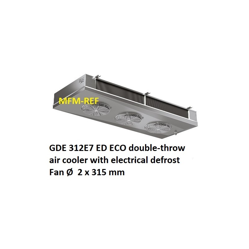 ECO: GDE 312E7 ED double-throw air cooler Fin spacing: 7 mm