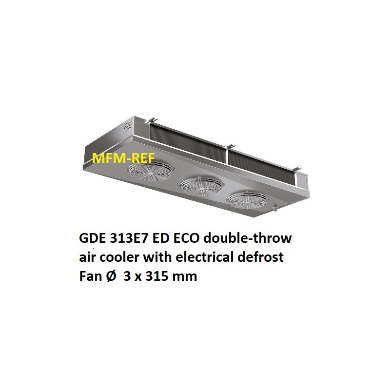 ECO: GDE 313E7 ED double-throw air cooler Fin spacing: 7 mm