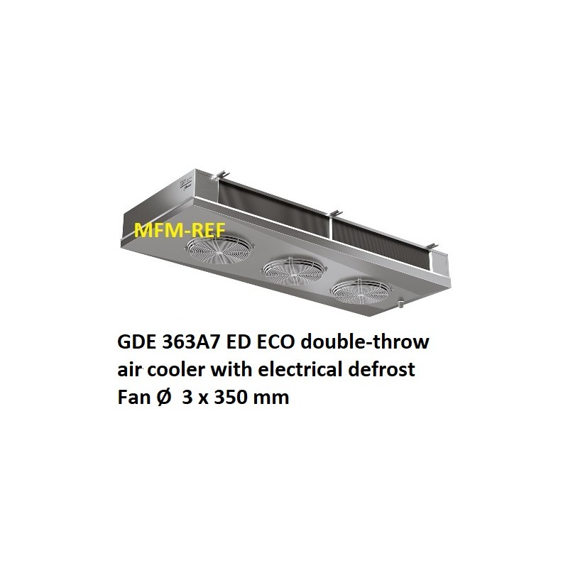 ECO: GDE 363A7 ED enfriador de aire de doble banda espaciamiento Fin: 7 mm