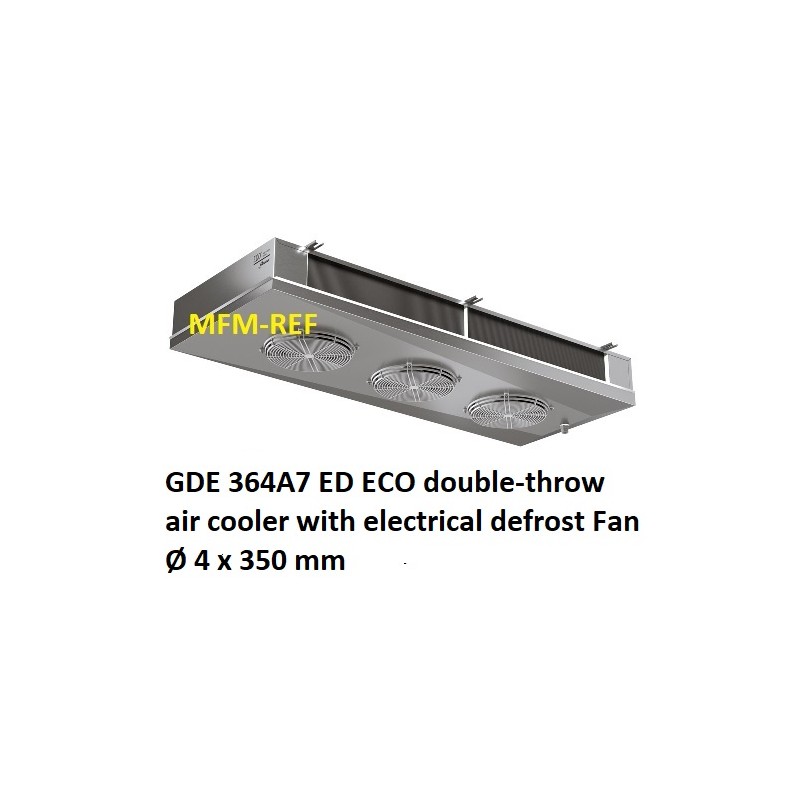 ECO: GDE 364A7 ED enfriador de aire de doble banda espaciamiento Fin: 7 mm