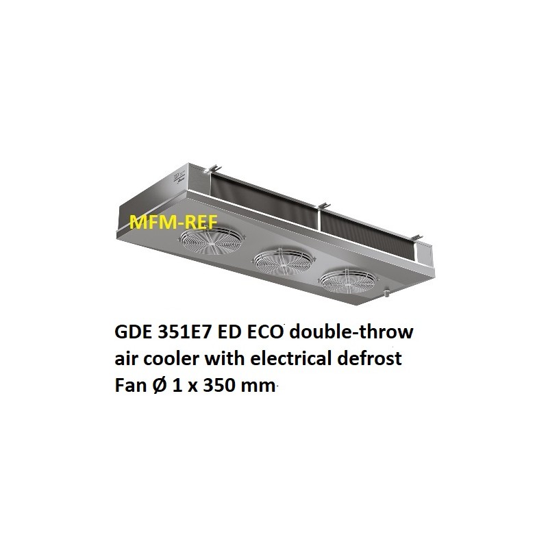 ECO: GDE 351E7 ED enfriador de aire de doble banda espaciamiento Fin: 7 mm