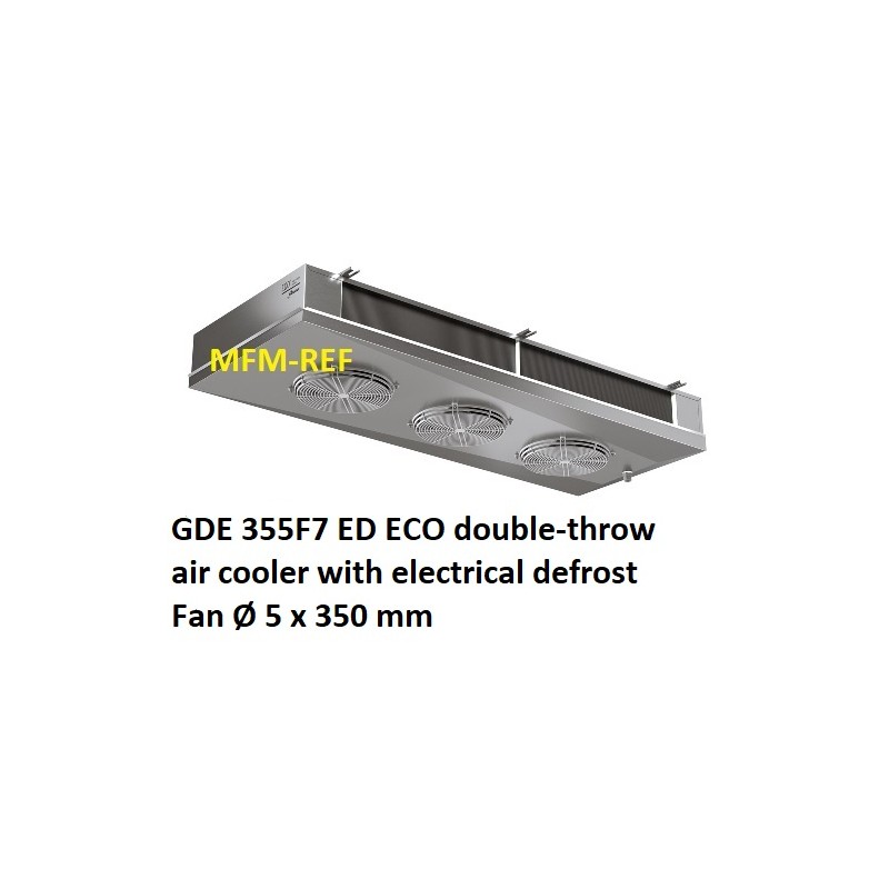 ECO: GDE 355F7 ED enfriador de aire de doble banda espaciamiento Fin: 7 mm