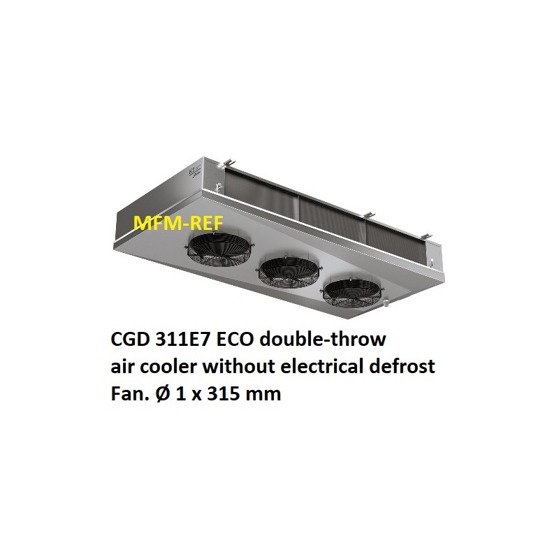 ECO: CGD 311E7 luchtkoeler dubbelzijdig uitblazend Lamelafstand: 7 mm