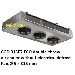 ECO: CGD 315E7 double-throw Cap. CO2 air cooler Fin spacing: 7 mm