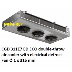 CGD 311E7 ED ECO refrigerador de ar lados lance Fin: 7 milímetros com descongelação eléctrica