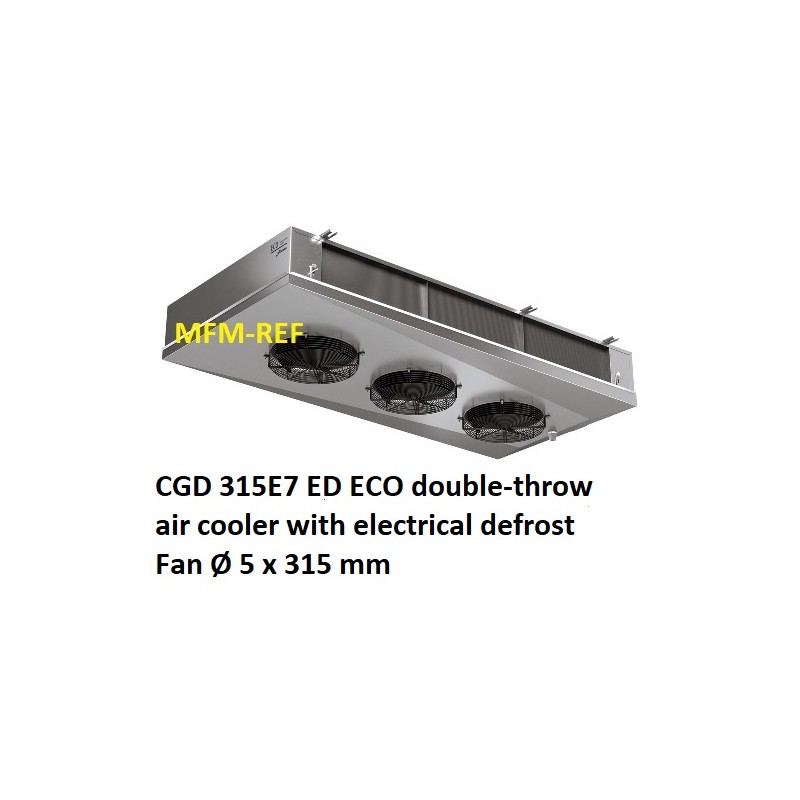 ECO: CGD 315E7 ED enfriador de aire de doble banda espaciamiento Fin: 7 mm