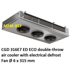 ECO: CGD 316E7 ED enfriador de aire de doble banda espaciamiento Fin: 7 mm
