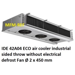 IDE 42A04 ECO air cooler industrial sided throw without electric defrost fin spacing: 4.5 mm