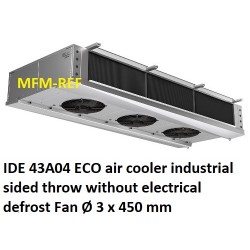 IDE 43A04 ECO air cooler industrial without electric defrost sided throw fin spacing: 4.5 mm