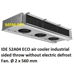 IDE 52A04 ECO air cooler industrial sided throw fin spacing: 4.5 mm without electric defrost.