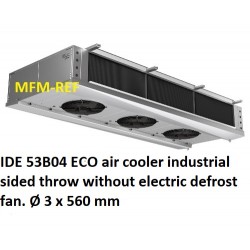 IDE 53B04 ECO air cooler industrial sided throw fin spacing: 4.5 mm without electric defrost.