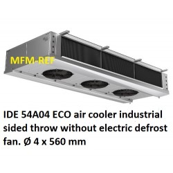 IDE 54A04 ECO air cooler industrial sided throw fin spacing: 4.5 mm without electric defrost.