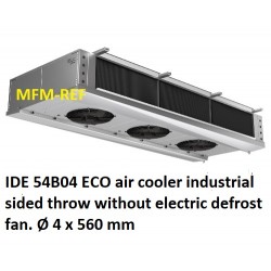 IDE 54B04 ECO air cooler industrial sided throw fin spacing: 4.5 mm without electric defrost.