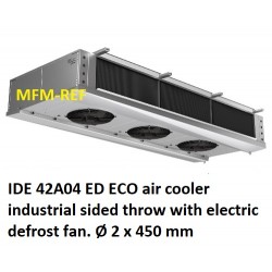 IDE 42A04 ED ECO air cooler industrial sided throw fin spacing: 4.5 mm with electric defrost.