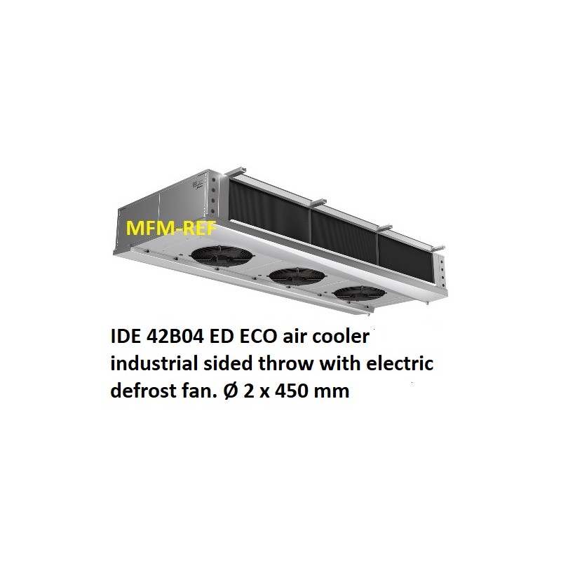 ECO: IDE 42B04 ED air cooler industrial sided throw fin spacing: 4.5mm