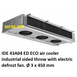 IDE 43A04 ED ECO air cooler industrial sided throw fin spacing: 4.5 mm with electric defrost.