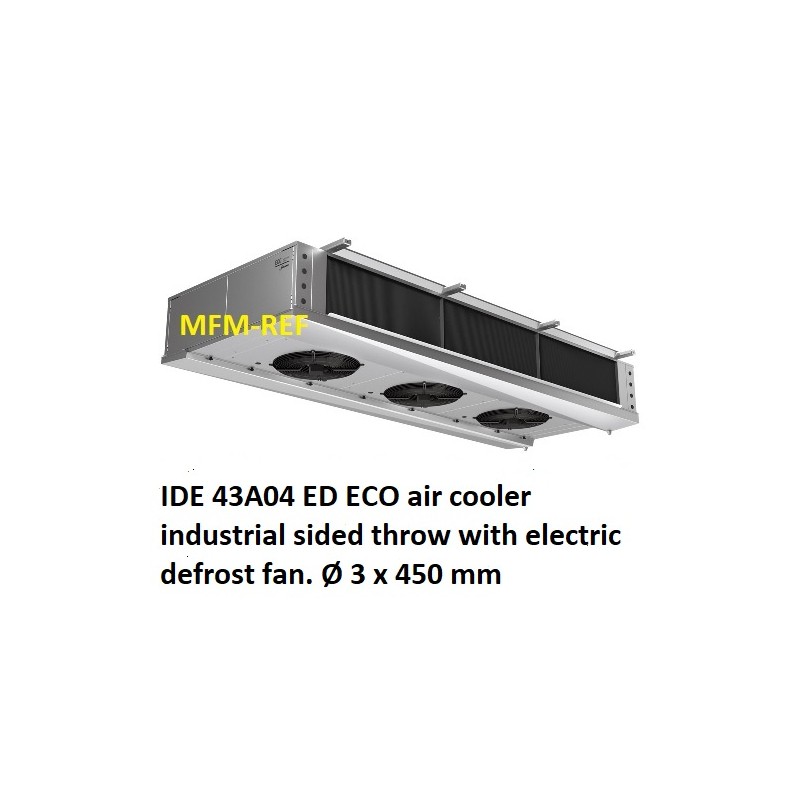 ECO: IDE 43A04 ED air cooler industrial sided throw fin spacing: 4.5 mm