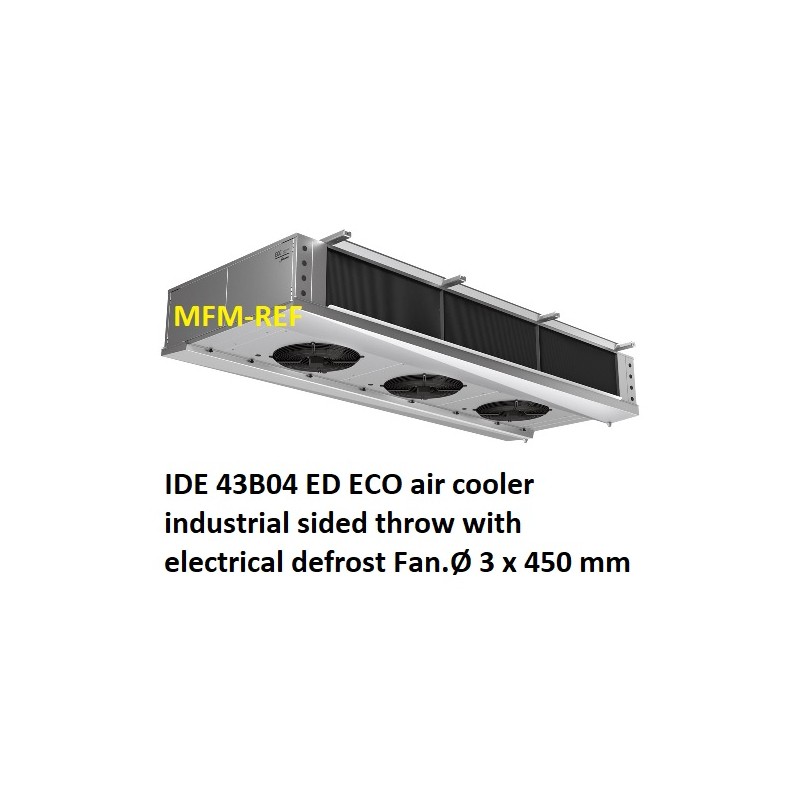 ECO: IDE 43B04 ED air cooler industrial sided throw fin spacing: 4.5 mm