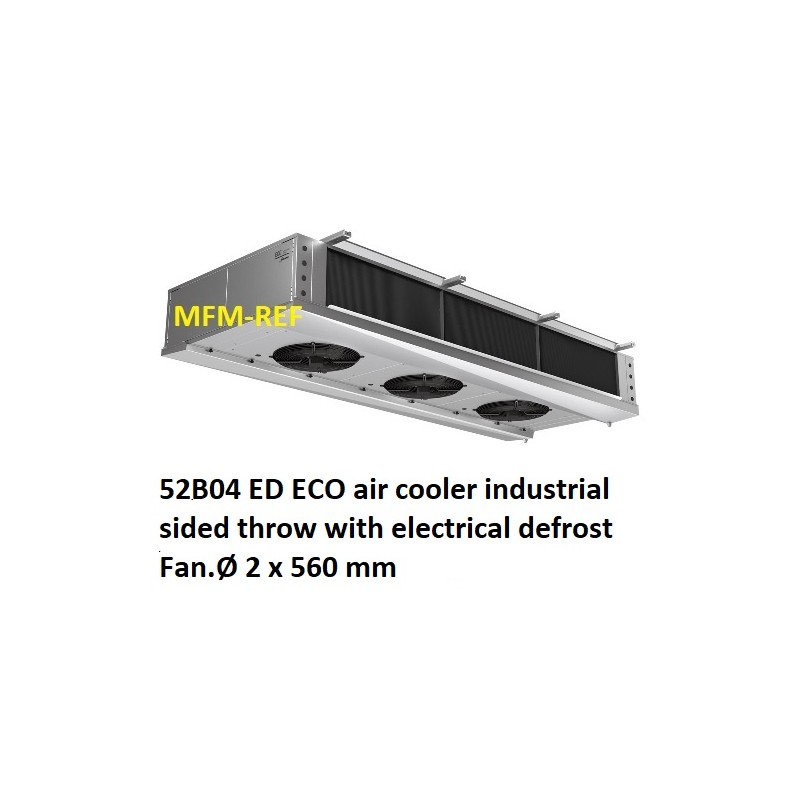 ECO: IDE 52B04 ED air cooler industrial sided throw fin spacing: 4.5mm