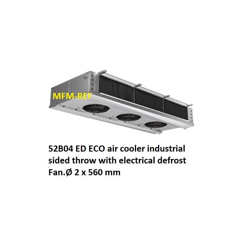ECO: IDE 52B04 ED evaporatori a soffitto Industriale tiro sided passo alette: 4,5 millimetri