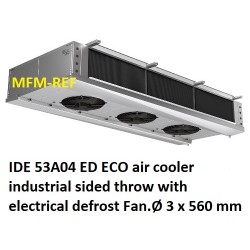 IDE 53A04 ED ECO air cooler industrial sided throw with electric defrost fin spacing: 4.5 mm