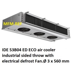 IDE 53B04 ED ECO industrial evaporador sided lance espaçamento fin: 4,5 milímetros com degelo elétrico